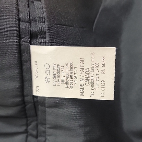 Lauren Ralph Lauren Blazer Jacket Wool-Laine Size 46L Gray with Pinstripes - Picture 7 of 9